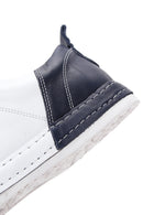 Men's White Leather Sneaker | Derimod