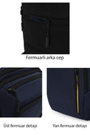 Unisex Lacivert Kumaş Sırt Çantası | Derimod