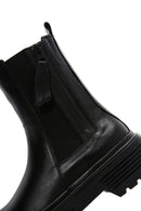 Women's Black Leather Thick Soled Chelsea Boots | Derimod