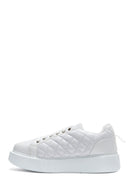 Women's White Thick Sole Quilted Sneaker | Derimod