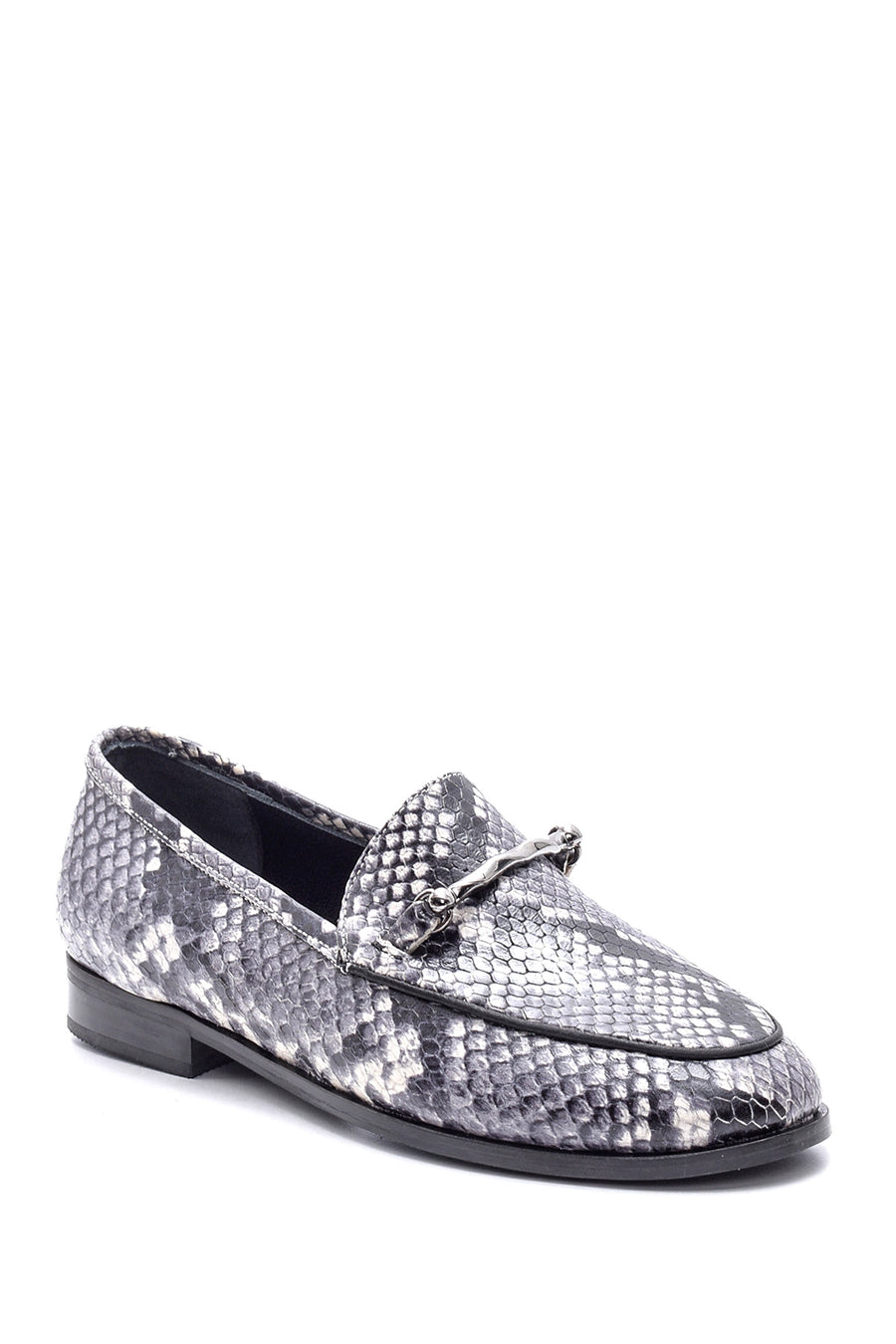 Women's Snake Pattern Leather Loafer