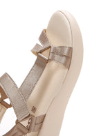 Women's Gold Flat Comfort Sandals | Derimod