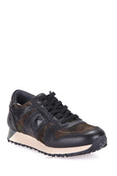 Camouflage Patterned Men's Leather Sneaker | Derimod