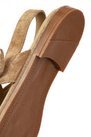 Women's Tan Suede Leather Sandals | Derimod
