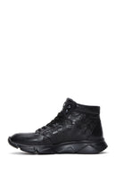 Men's Black Leather Ankle Sneaker Boots | Derimod