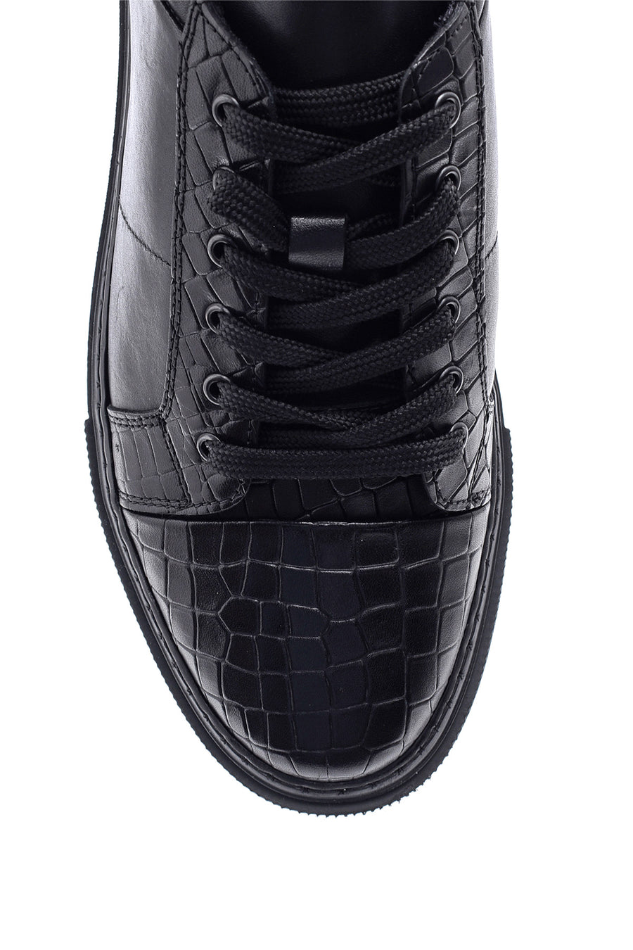 Men's Crocodile Detailed Leather Sneaker