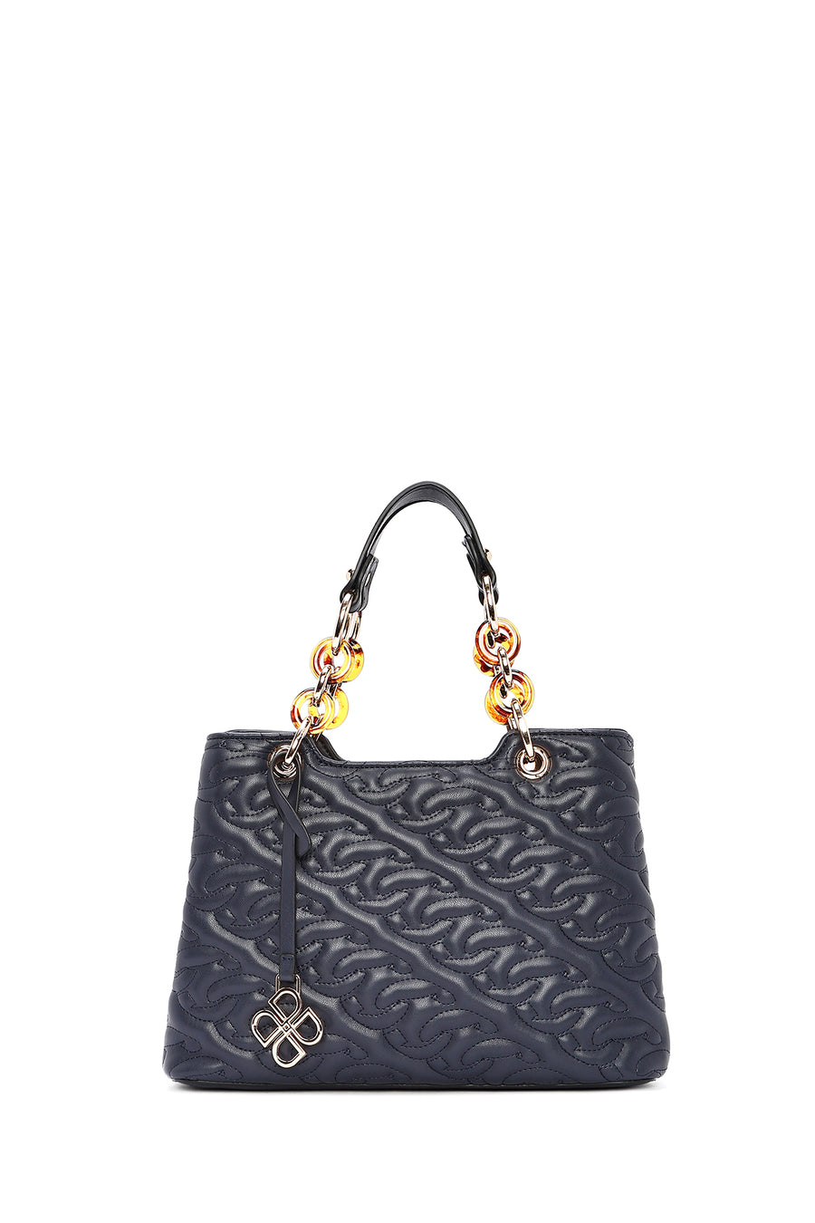 Women's Navy Blue Long Strap Quilted Classic Handbag