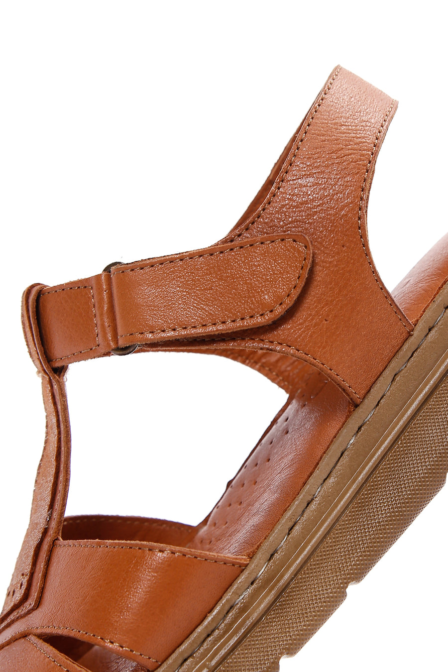 Kadın Taba Deri Comfort Sandalet