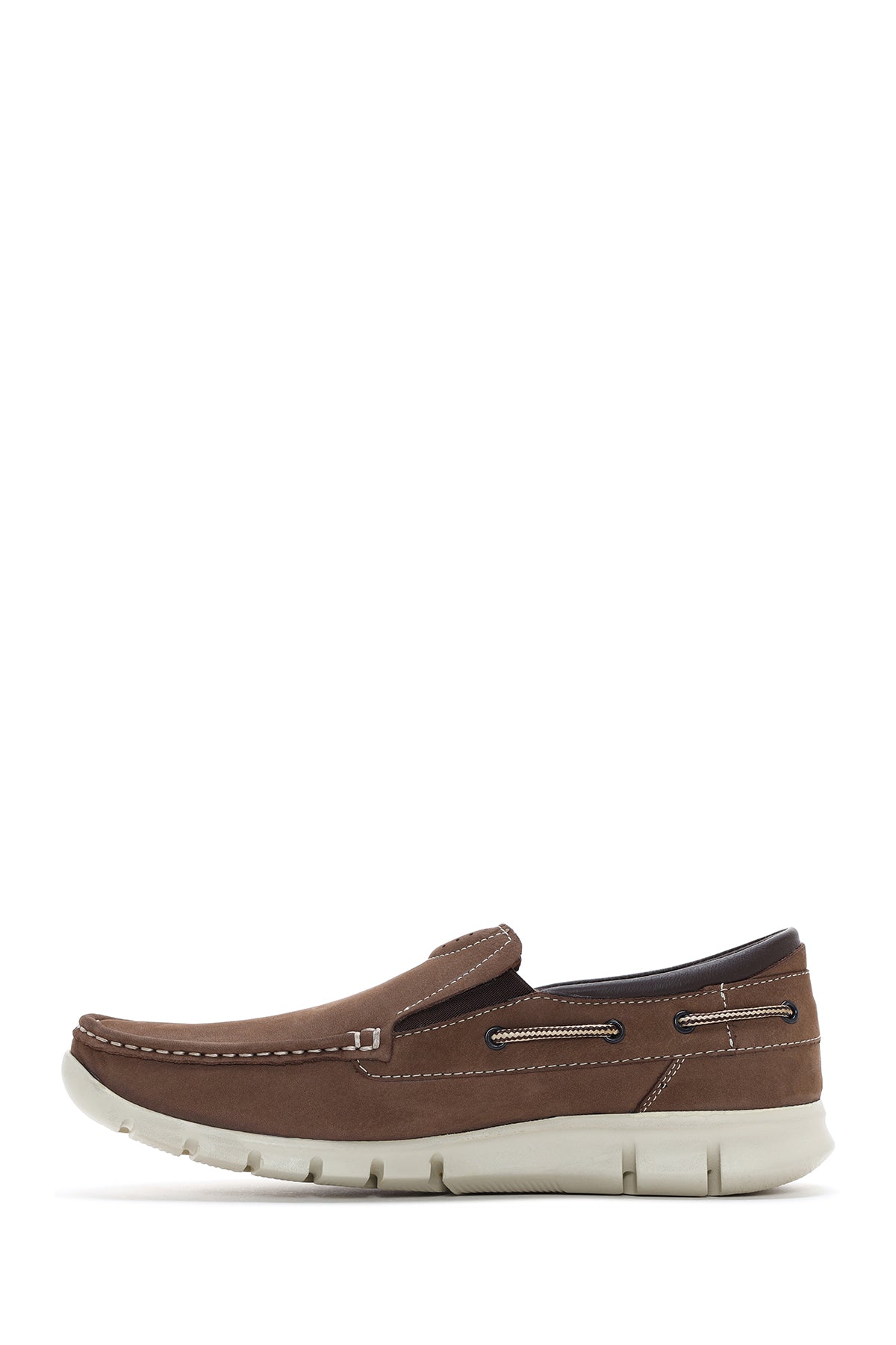 Erkek Vizon Nubuk Deri Casual Loafer