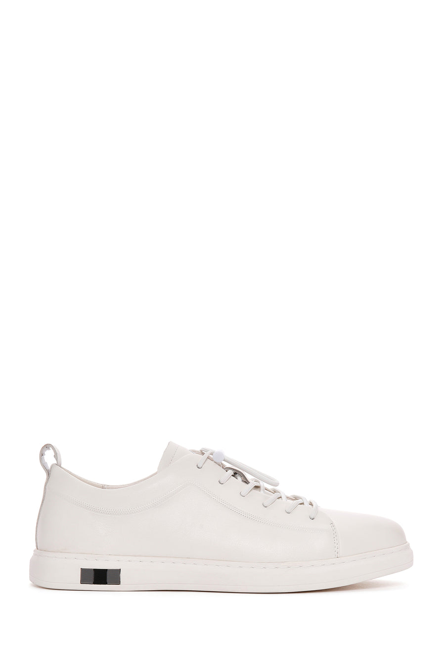 Men's White Lace-up Leather Sneaker 25SFD690818 | Derimod