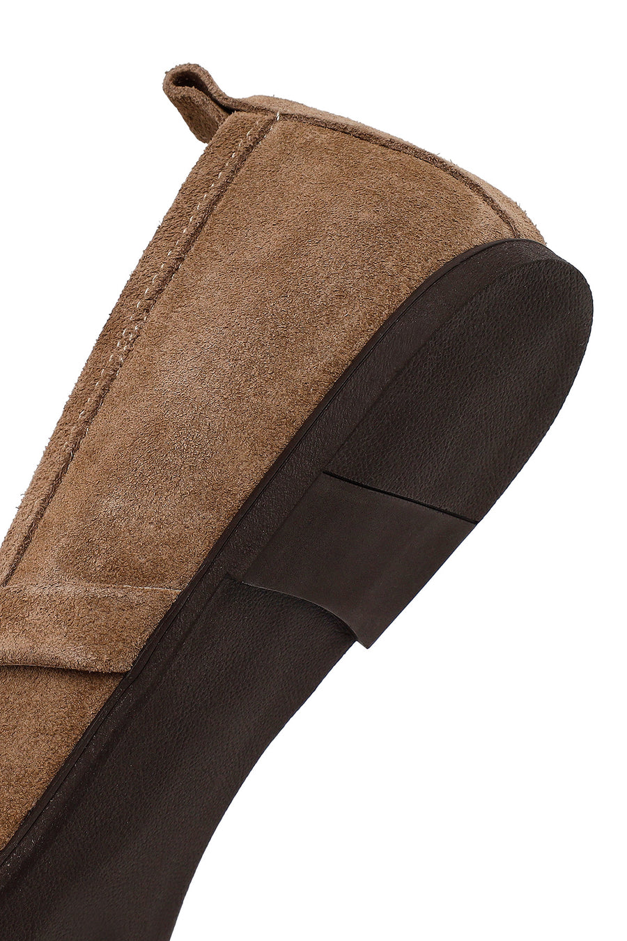 Woman Mink Buckled Suede Leather Ballet Flat