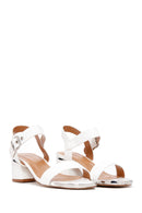 Women's White Thick Heeled Sandals | Derimod