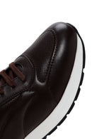 Men's Brown Thick Soled Leather Sneaker | Derimod