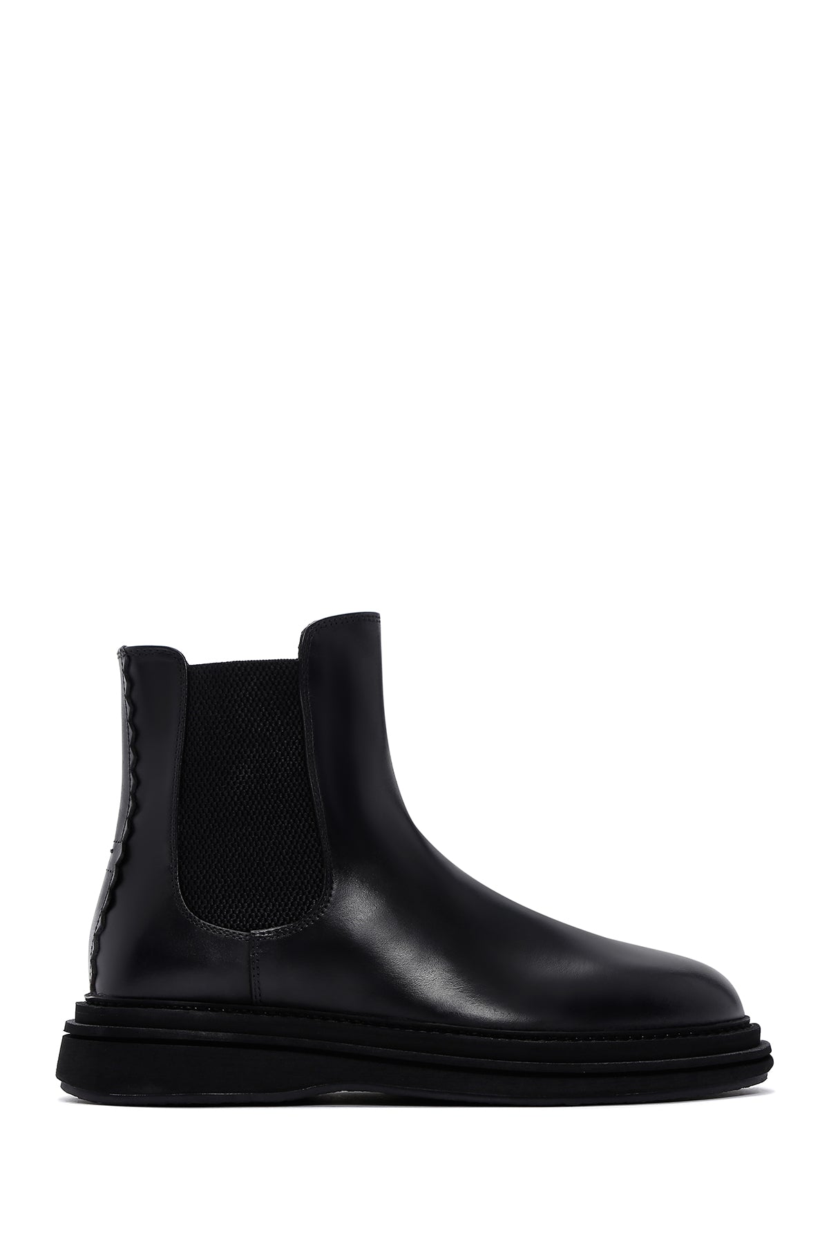 Men's Black Leather Chelsea Boots 23WFD624518 | Derimod