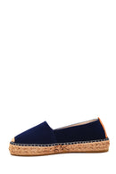 Women's Navy Blue Straw Sole Espadrille | Derimod