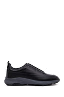 Erkek Siyah Kalın Tabanlı Deri Casual Sneaker | Derimod