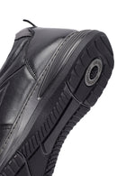 Erkek Siyah Bağcıklı Deri Casual Sneaker | Derimod
