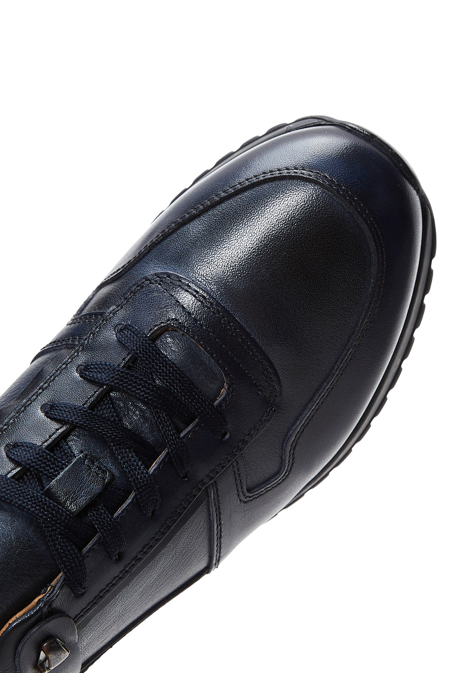 Erkek Lacivert Deri Sneaker