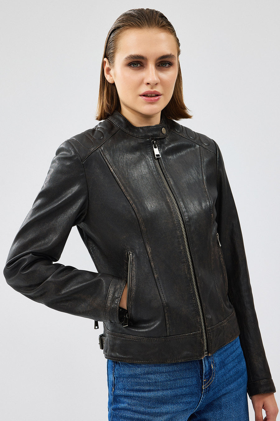 Weekend Women's Brown Vintage Leather Jacket