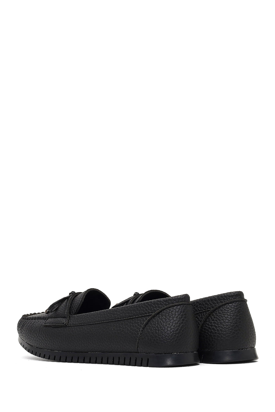 Kadın Siyah Tokalı Loafer