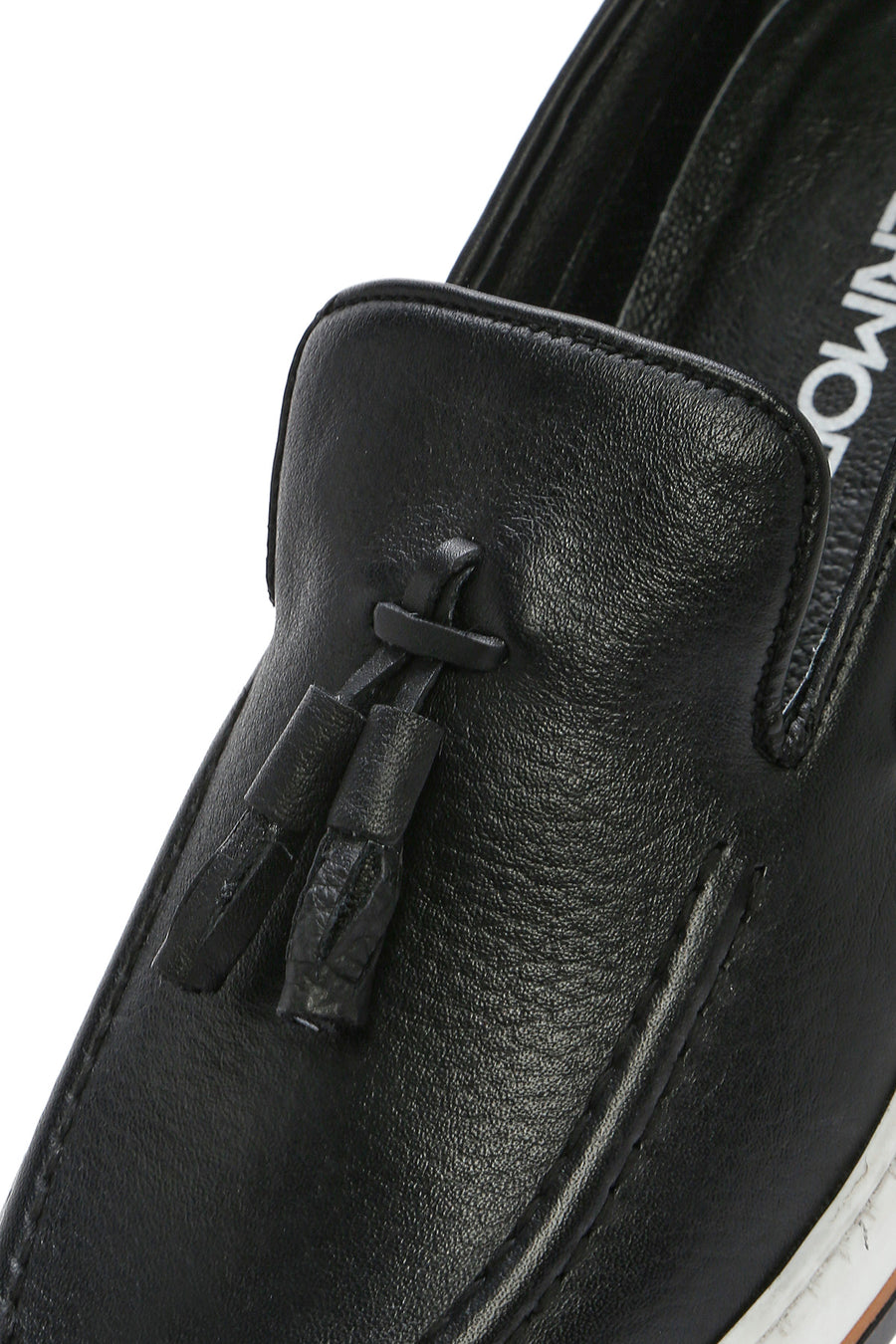 Men's Black Tasseled Leather Casual Loafer