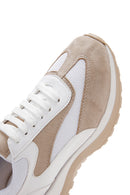 Women's White Suede Detailed Sneaker | Derimod