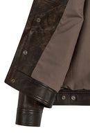 Curry Male Bronze Leather Jacket | Derimod