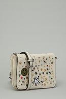 Yıldız Zımba Detaylı Krem Kadın Çapraz Çanta | Derimod