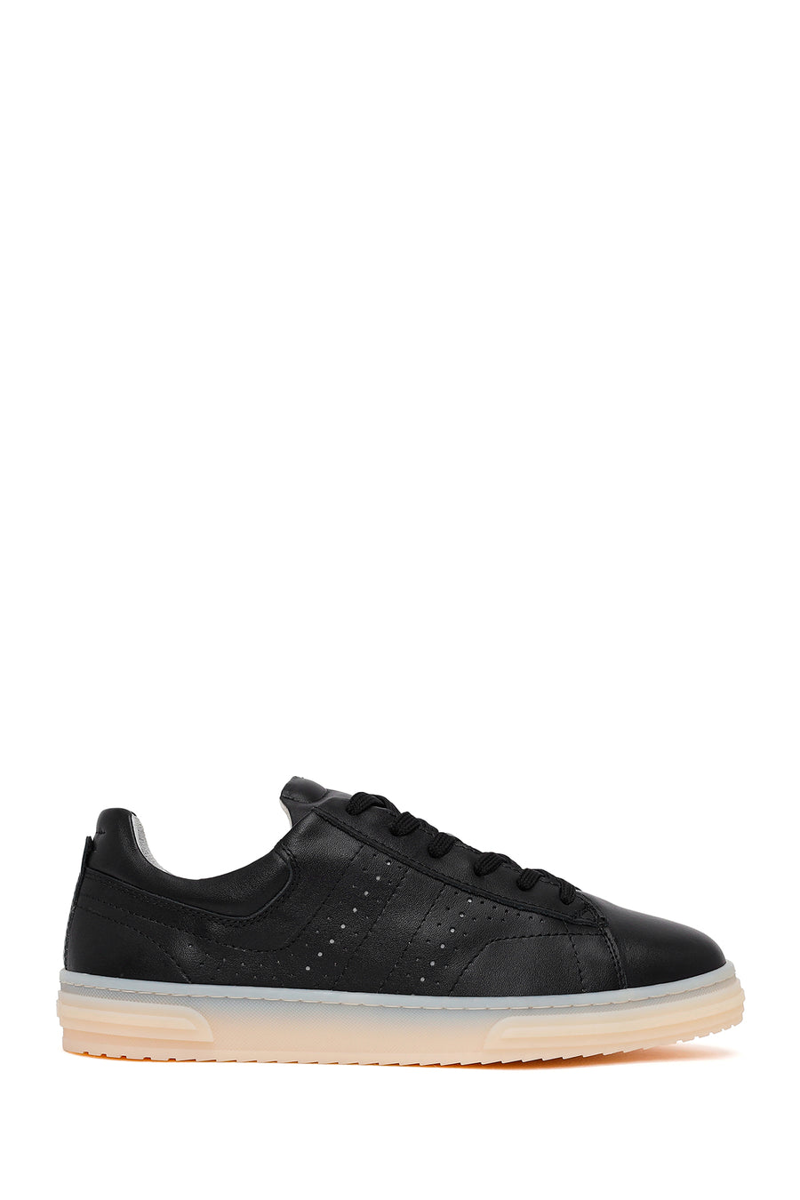 Woman Black Lace-Up Leather Sneaker 26PFD371618 | Derimod
