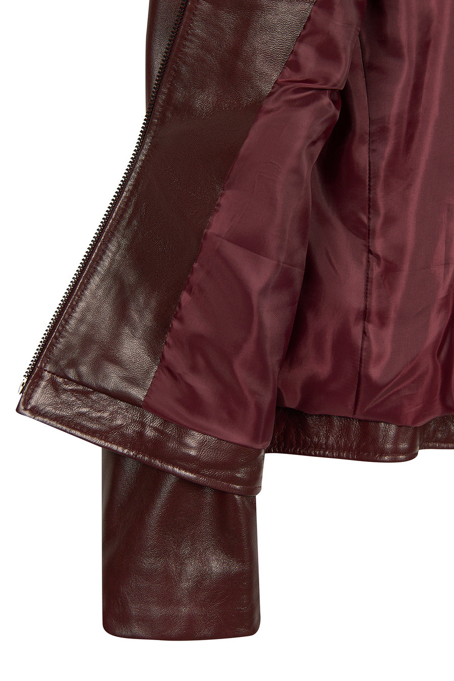 Pam Woman Burgundy Short Leather Jacket