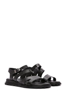 Women's Black Ankle Strap Leather Sandals | Derimod