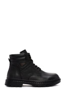 Men's Black Lace-Up Leather Casual Boots | Derimod