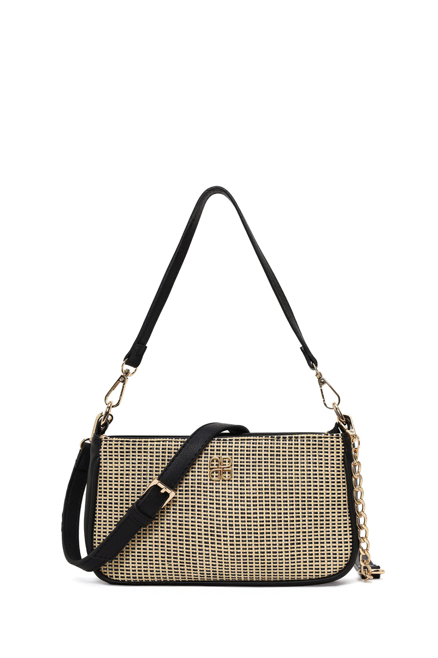 Women's Black Long Strap Straw Shoulder Bag 26PBD2300M7 | Derimod