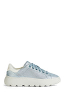 Geox Women's Blue Spherica Ec4.1 Lace-Up Leather Sneaker | Derimod