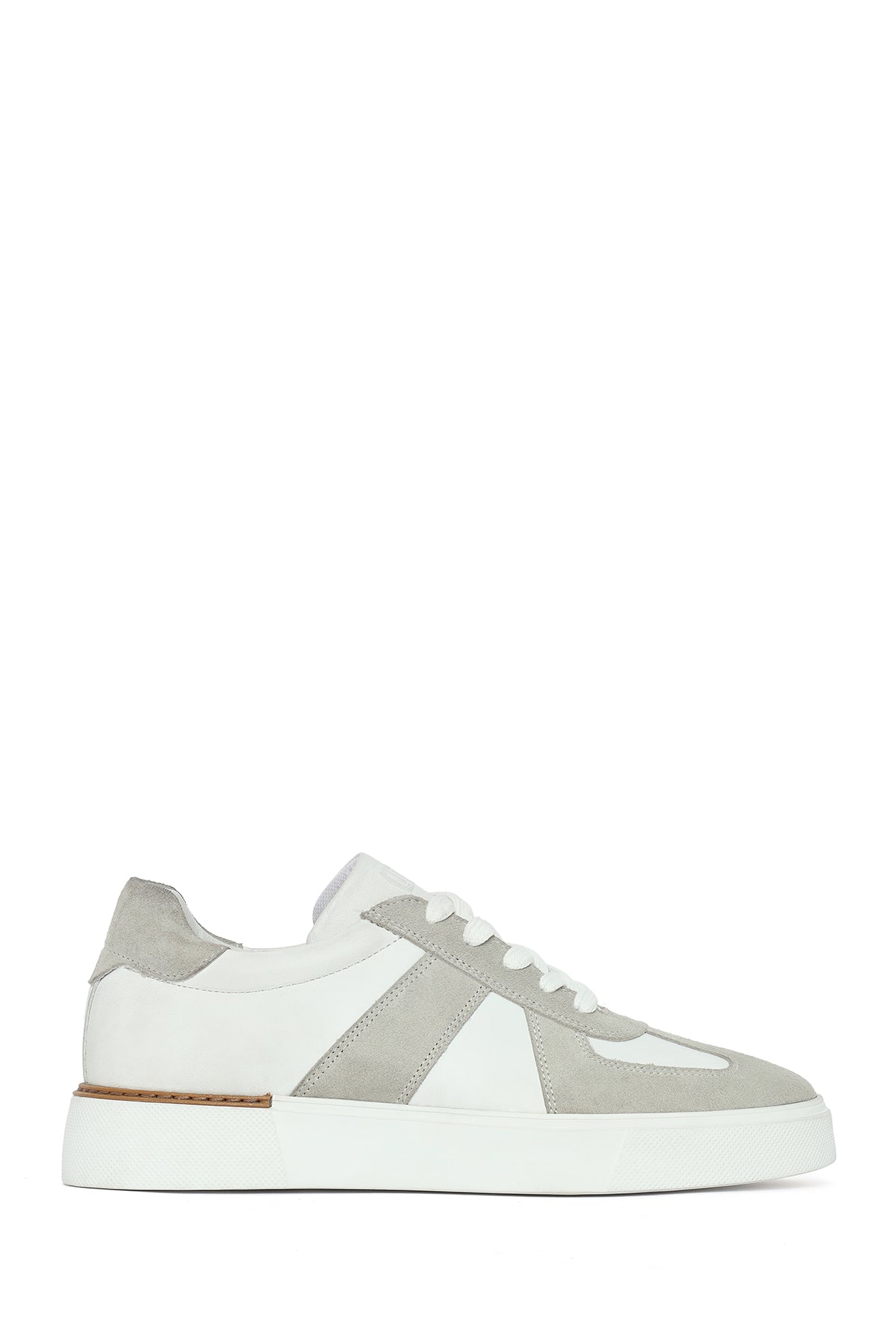 Men's White Lace-up Leather Sneaker 26SFD681314 | Derimod