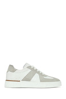 Men's White Lace-up Leather Sneaker | Derimod