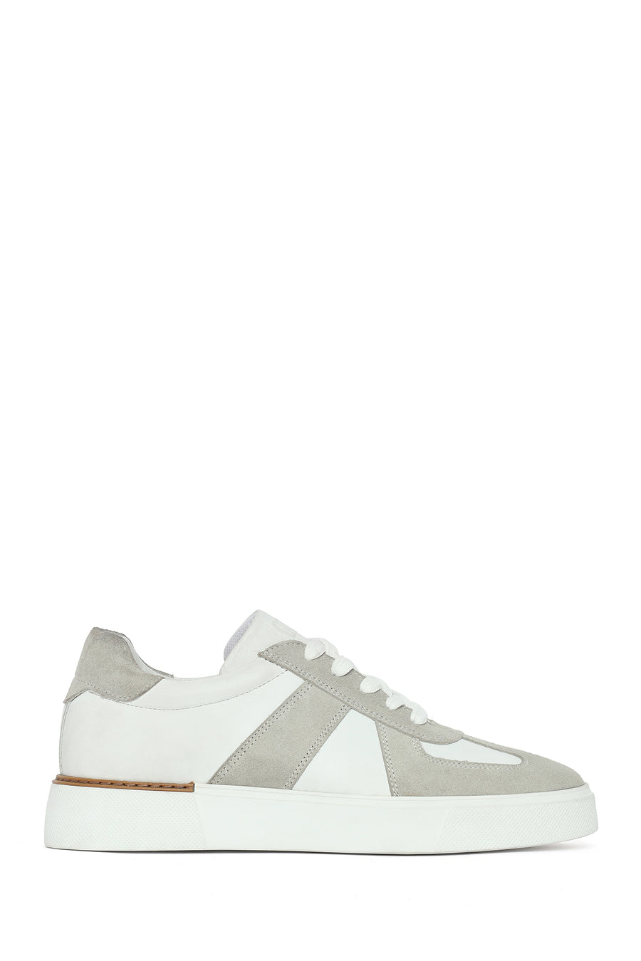 Men's White Lace-up Leather Sneaker 26SFD681314 | Derimod
