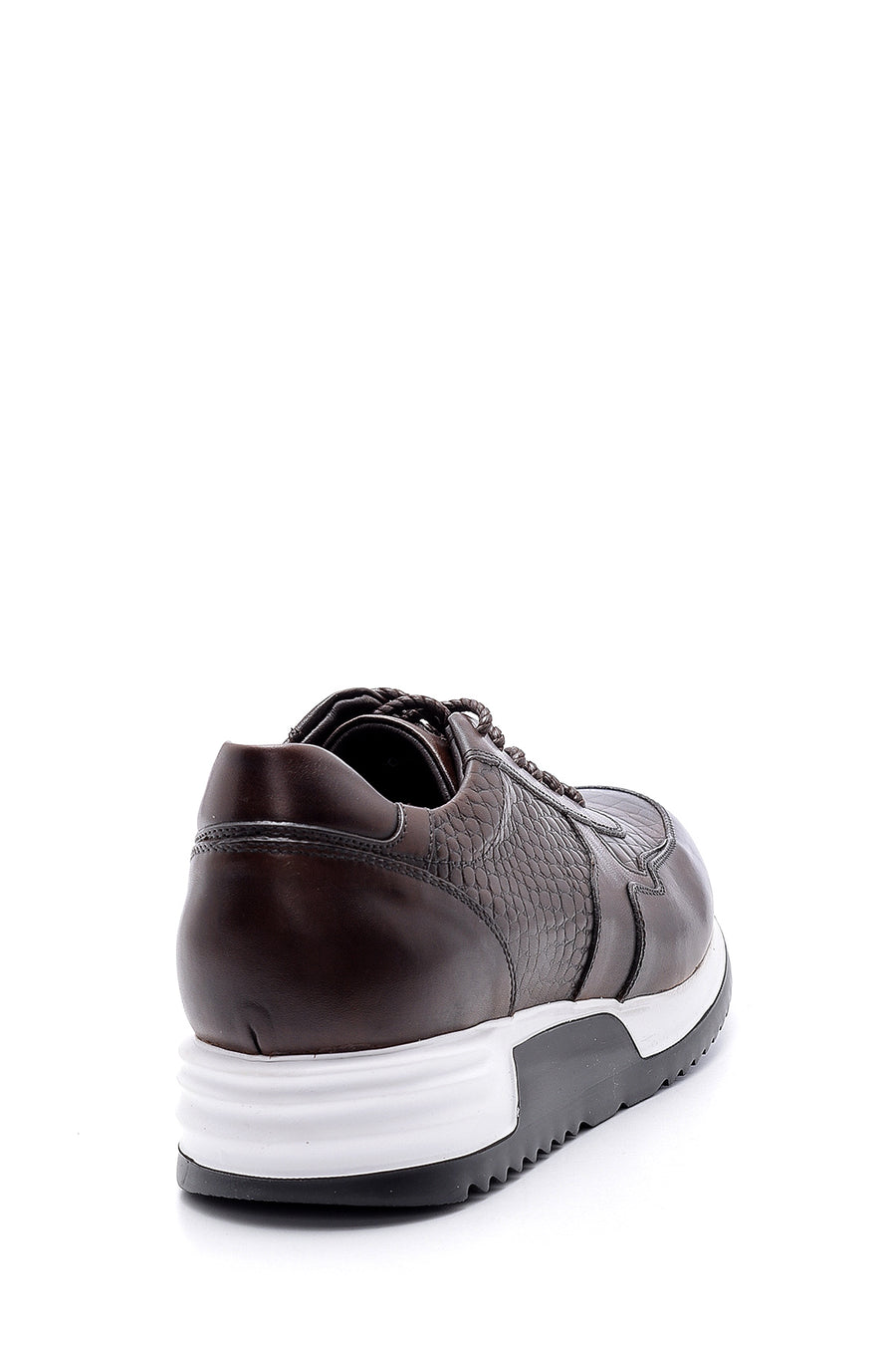Men's Crocodile Pattern Detailed Leather Sneaker