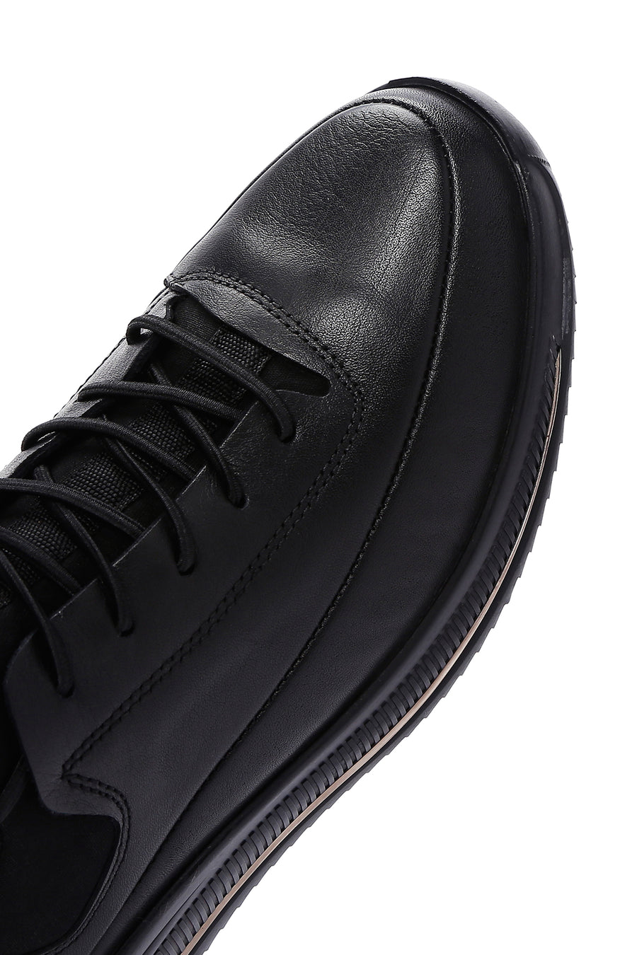 Men's Black Leather Sneaker
