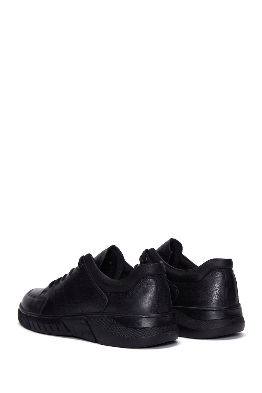 Erkek Siyah Deri Casual Sneaker