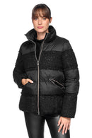 Geox Women's Black Manilva Sequin Detailed Coat | Derimod