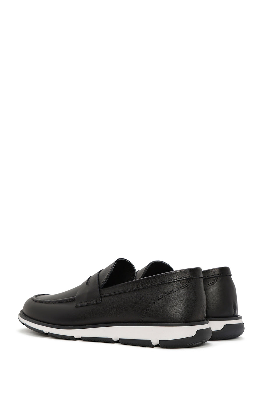 Men's Black Leather Casual Loafer