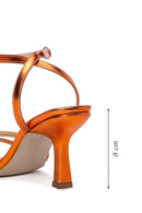 Women's Orange Ankle Strap Heel Sandals | Derimod