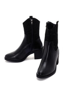 Women's Black Heeled Cowboy Boots | Derimod