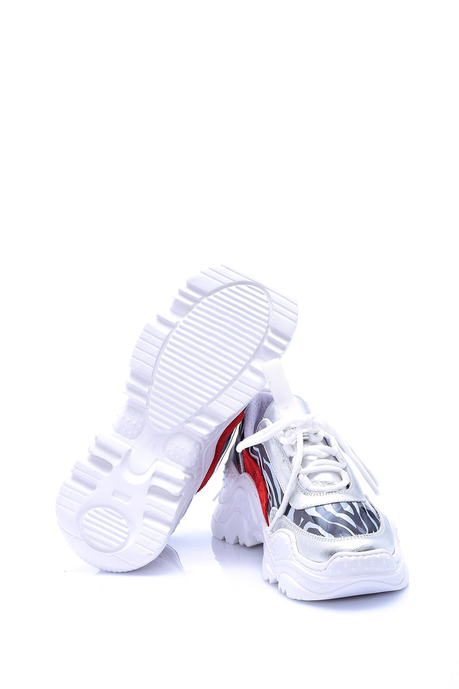Kadın Gümüş Detaylı Sneaker