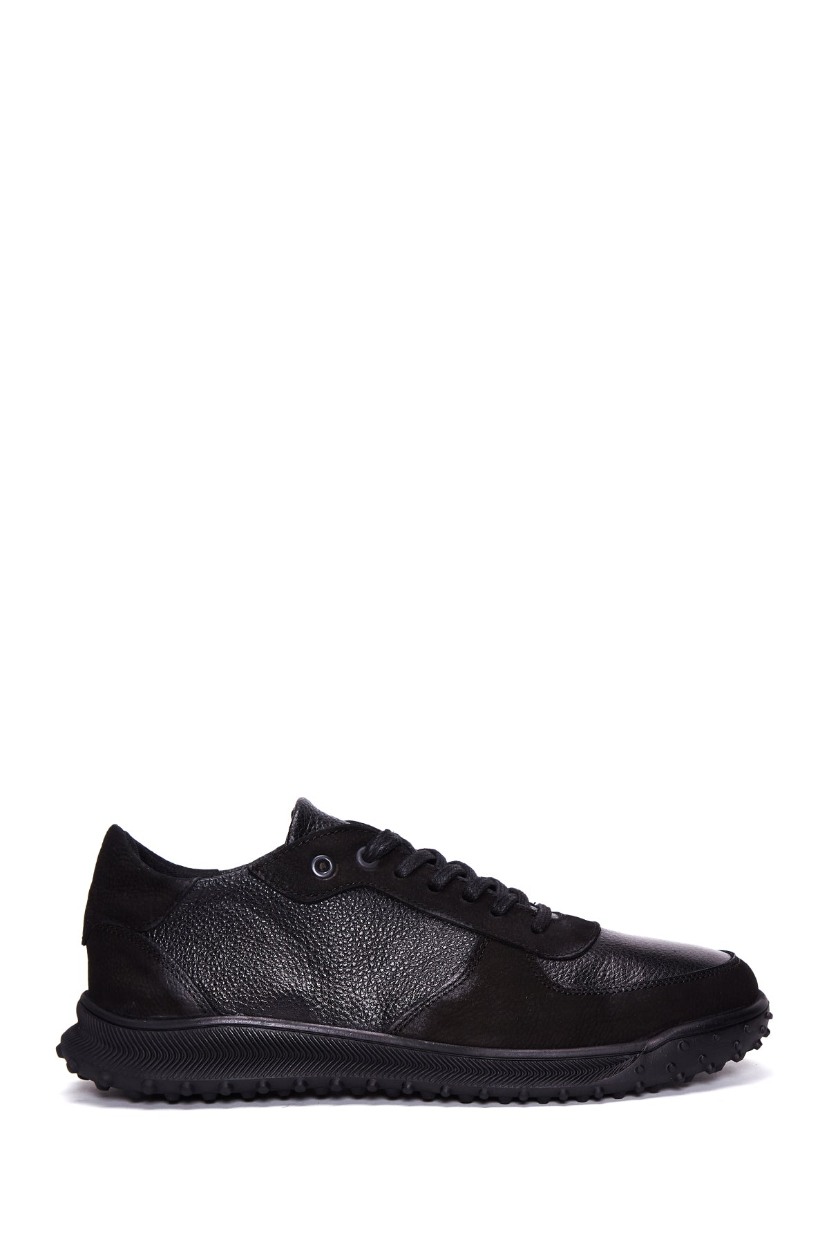 Men's Black Leather Sneaker 22WFD694414 | Derimod