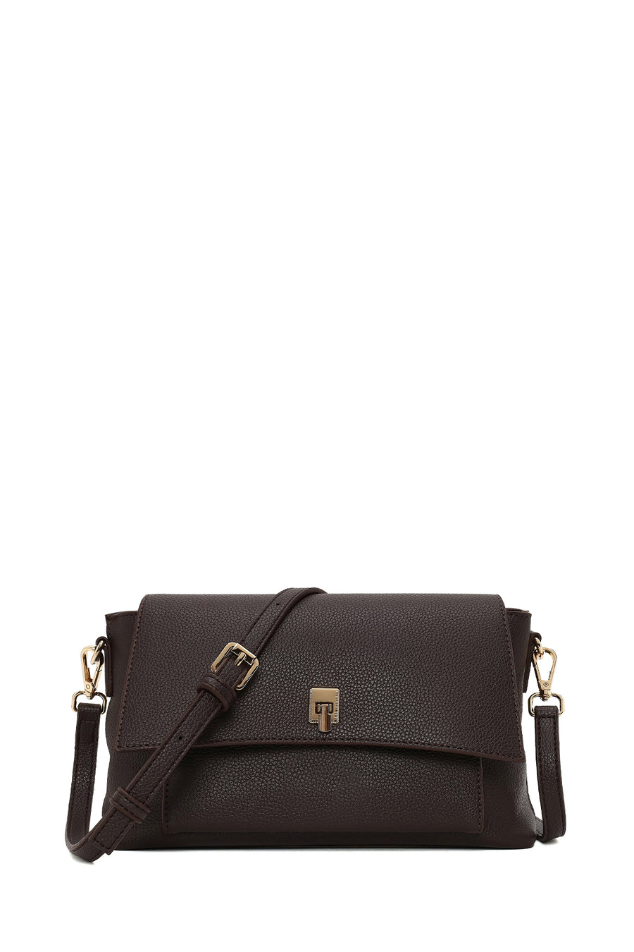 Woman Brown Classic Crossbody Bag with Long Strap WB590002SF | Derimod