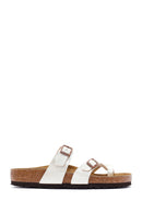 Birkenstock Women's White Mayari Graceful Buckled Slippers | Derimod