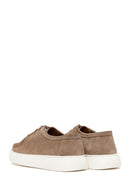 Male Beige Lace-Up Thick-Soled Suede Casual Shoes | Derimod