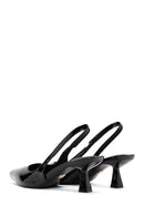 Women's Black Open Back Thin Heeled Shoes | Derimod